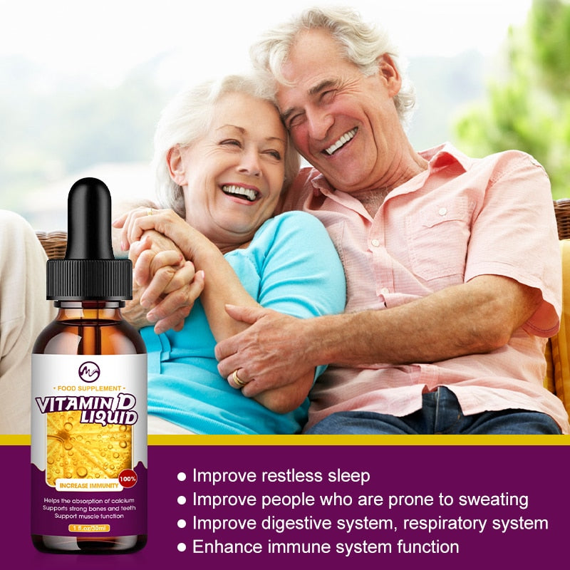 Minch 30ml Vitamin D3 Drops For Immune Support, Heart & Muscle Health, Bone Health, Pure Liquid Vitamin D Body Daily Supplement