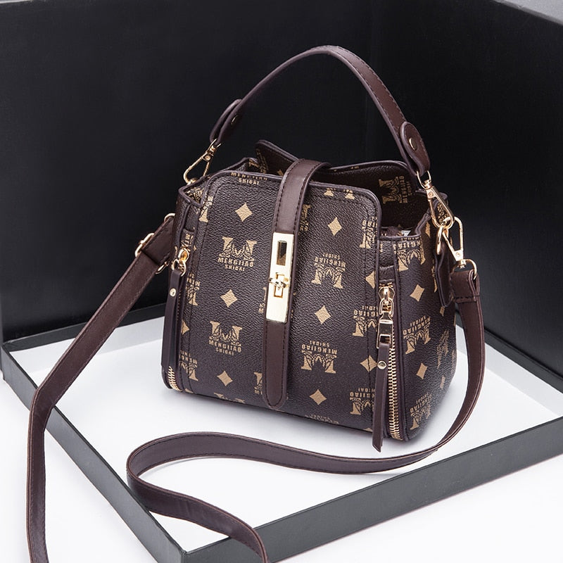 Shoulder Mahjong Bag For Women 2020 New Luxury Leather Crossbody Messenger Vintage Retro Designer Fashion Ladies Female Handbags