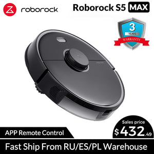 Roborock S5 Max Robot Vacuum Cleaner for Home Smart Sweeping Robotic Cleaning Mope Upgrade of Roborock S50 S55 S5 Carpet Robot