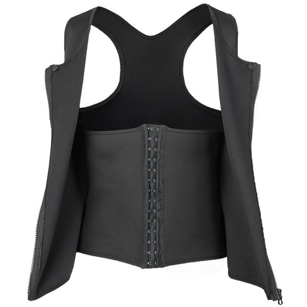 Vaslanda Men's Slimming Body Shaper Vest Compression Shirt Gym Workout Tank  Top Sleeveless Abdomen Shapewear 
