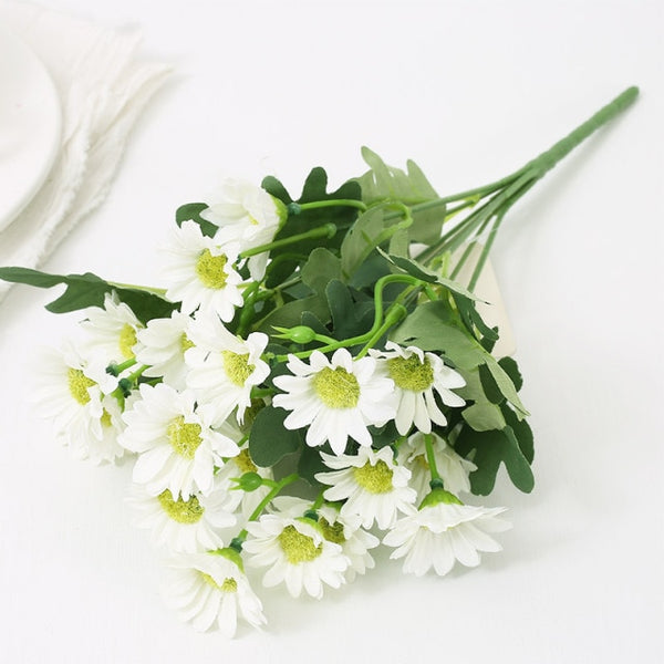 Autumn Artificial Daisy Flowers Silk Bouquet Fake Flower DIY Decor for Vase  Home Wedding Christmas Decorative Household Products