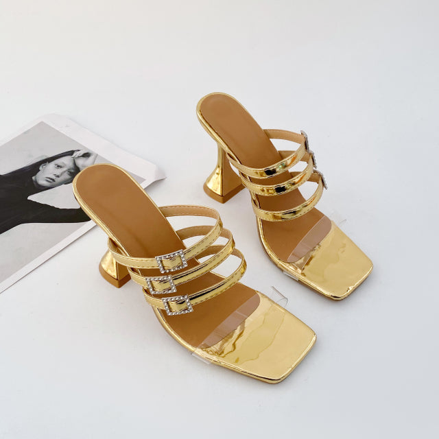 Sexy Women Pumps Buckles Pumps Peep Toe Super High Heels Rome Style Pumps Mature Lady Shoes