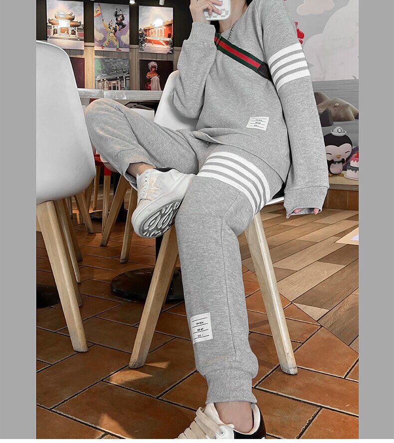 women Tracksuit Winter Warm Set Fleece Hoodies for Men Brand Thicken Hoodie + Pants couples Suits Male Clothing plus size