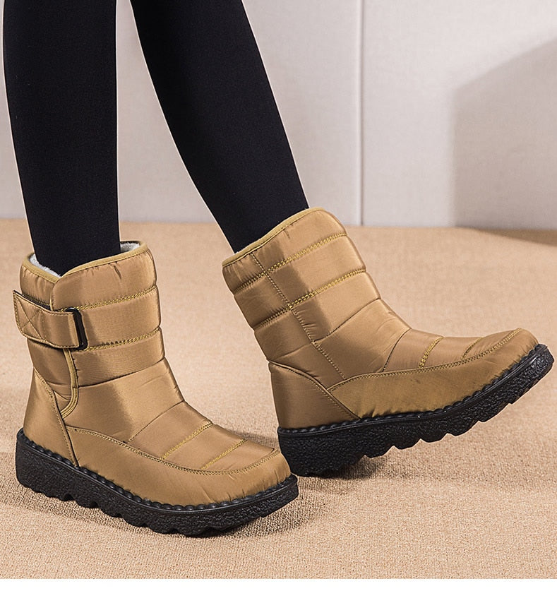 Women Boots Mid-Calf Winter Shoes For Women Snow Boots Casual Watarproof Platform Heels Botas Mujer 2022 New Winter Boots Female