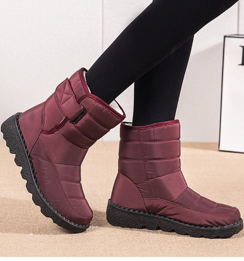 Women Boots Mid-Calf Winter Shoes For Women Snow Boots Casual Watarproof Platform Heels Botas Mujer 2022 New Winter Boots Female