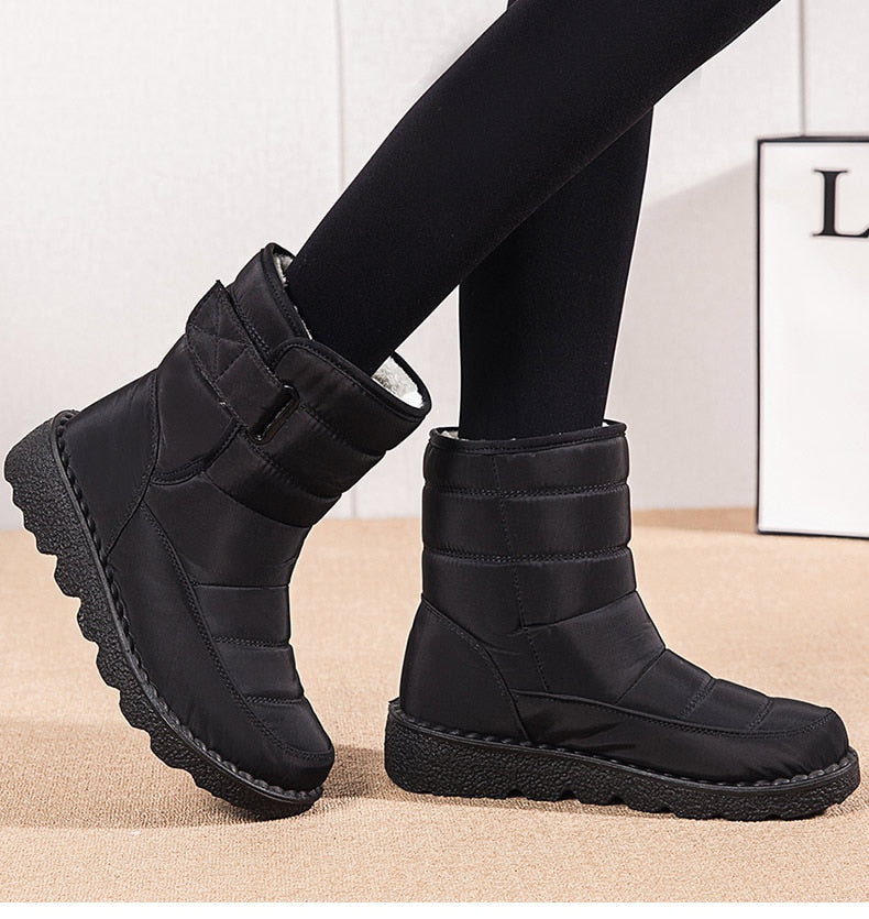 Women Boots Mid-Calf Winter Shoes For Women Snow Boots Casual Watarproof Platform Heels Botas Mujer 2022 New Winter Boots Female