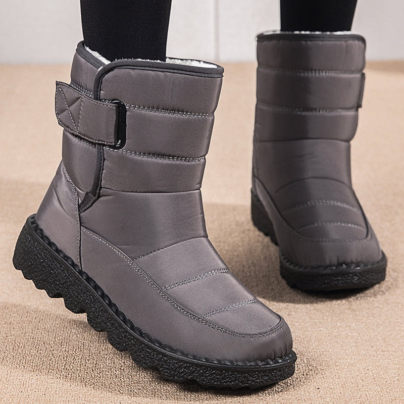 Women Boots Mid-Calf Winter Shoes For Women Snow Boots Casual Watarproof Platform Heels Botas Mujer 2022 New Winter Boots Female