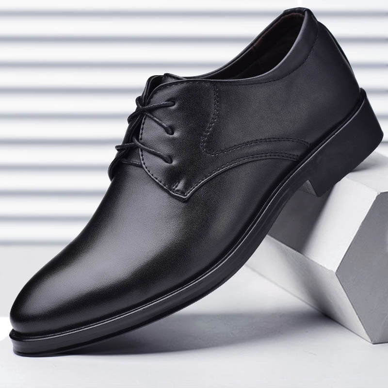 Leather Shoes Business Dress Shoes All-Match Casual Shock-Absorbing Wear-Resistant Footwear Chaussure Homme