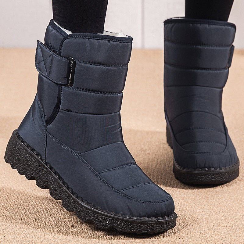 Women Boots Mid-Calf Winter Shoes For Women Snow Boots Casual Watarproof Platform Heels Botas Mujer 2022 New Winter Boots Female