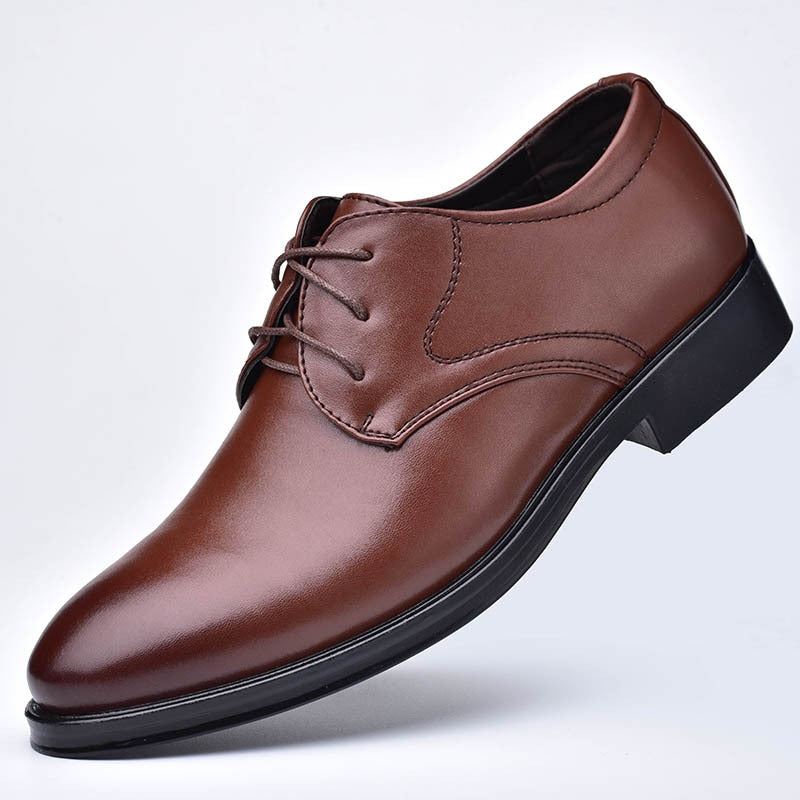 Leather Shoes Business Dress Shoes All-Match Casual Shock-Absorbing Wear-Resistant Footwear Chaussure Homme