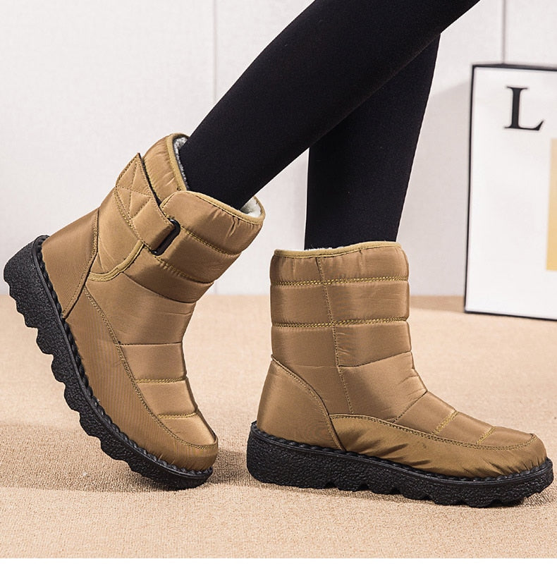 Women Boots Mid-Calf Winter Shoes For Women Snow Boots Casual Watarproof Platform Heels Botas Mujer 2022 New Winter Boots Female