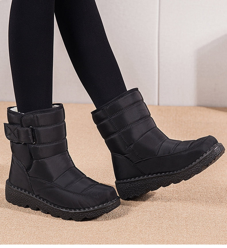 Women Boots Mid-Calf Winter Shoes For Women Snow Boots Casual Watarproof Platform Heels Botas Mujer 2022 New Winter Boots Female