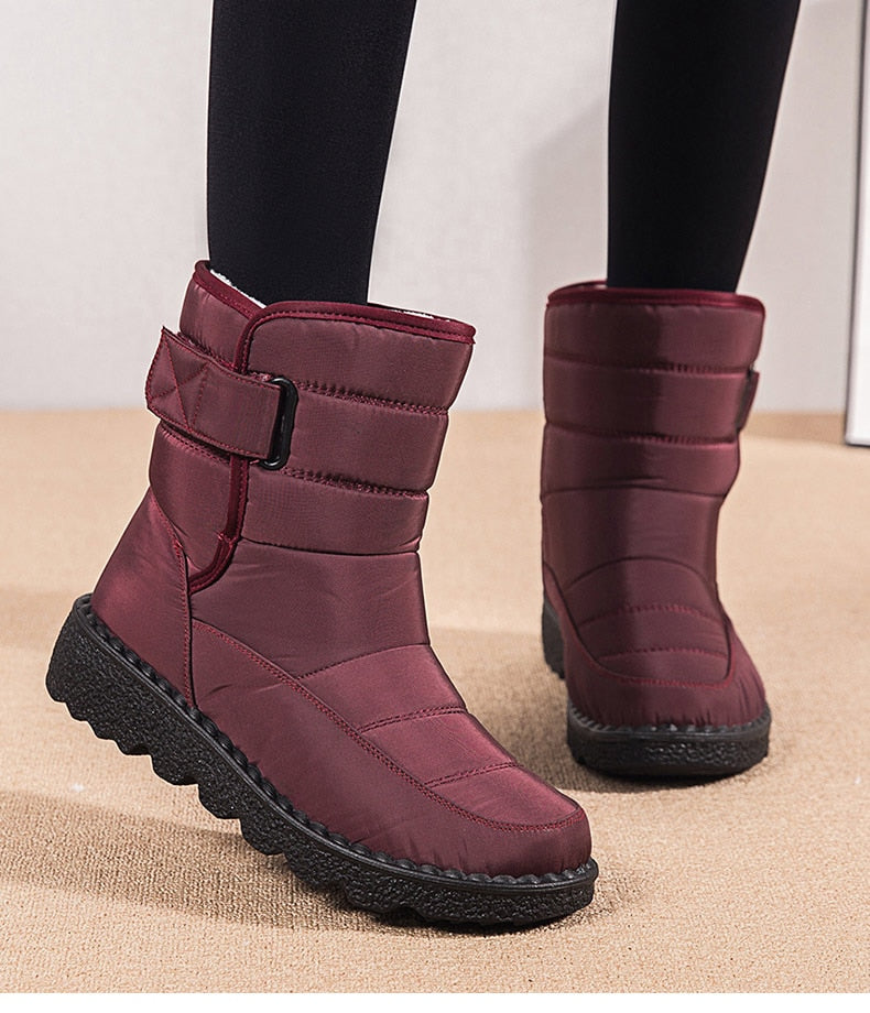 Women Boots Mid-Calf Winter Shoes For Women Snow Boots Casual Watarproof Platform Heels Botas Mujer 2022 New Winter Boots Female