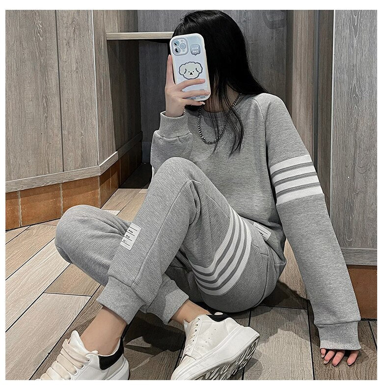 women Tracksuit Winter Warm Set Fleece Hoodies for Men Brand Thicken Hoodie + Pants couples Suits Male Clothing plus size