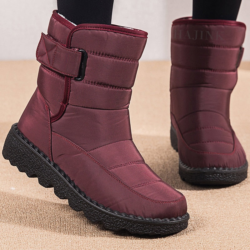 Women Boots Mid-Calf Winter Shoes For Women Snow Boots Casual Watarproof Platform Heels Botas Mujer 2022 New Winter Boots Female