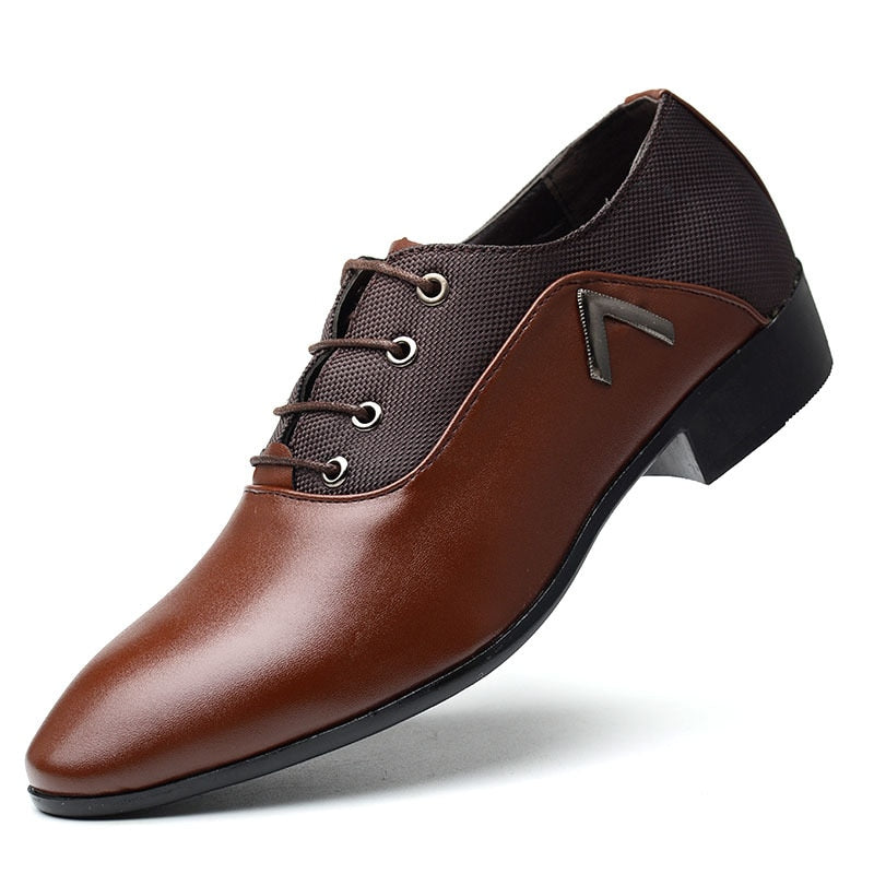 Leather Shoes Business Dress Shoes All-Match Casual Shock-Absorbing Wear-Resistant Footwear Chaussure Homme