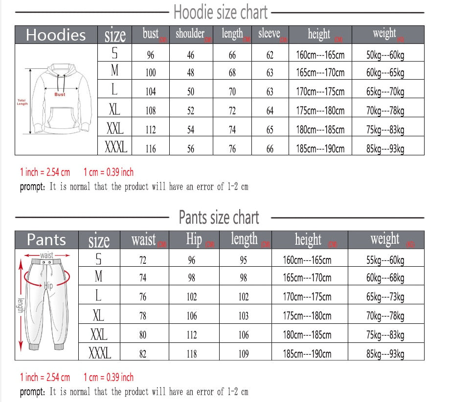 New Men Suits Brand Letter Print Fashion Sets Casual Pullover Tracksuit 2 Piece Hoodies Sweatshirts + Sweatpants Set