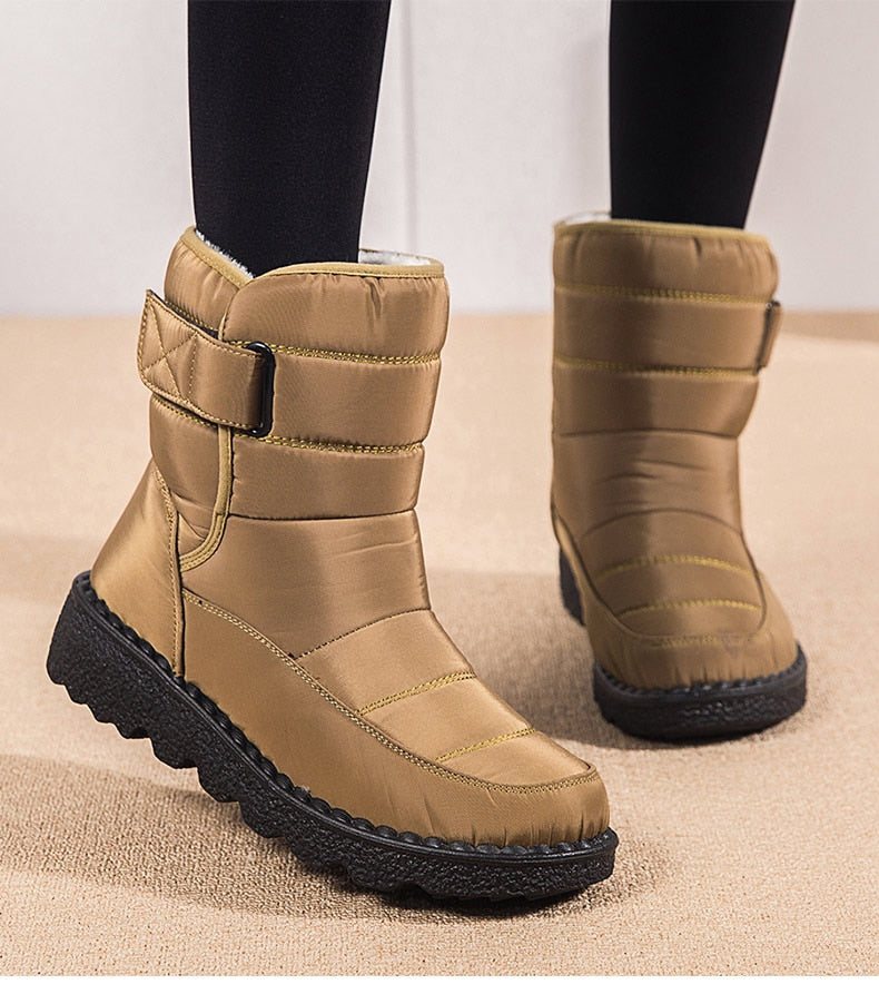 Women Boots Mid-Calf Winter Shoes For Women Snow Boots Casual Watarproof Platform Heels Botas Mujer 2022 New Winter Boots Female