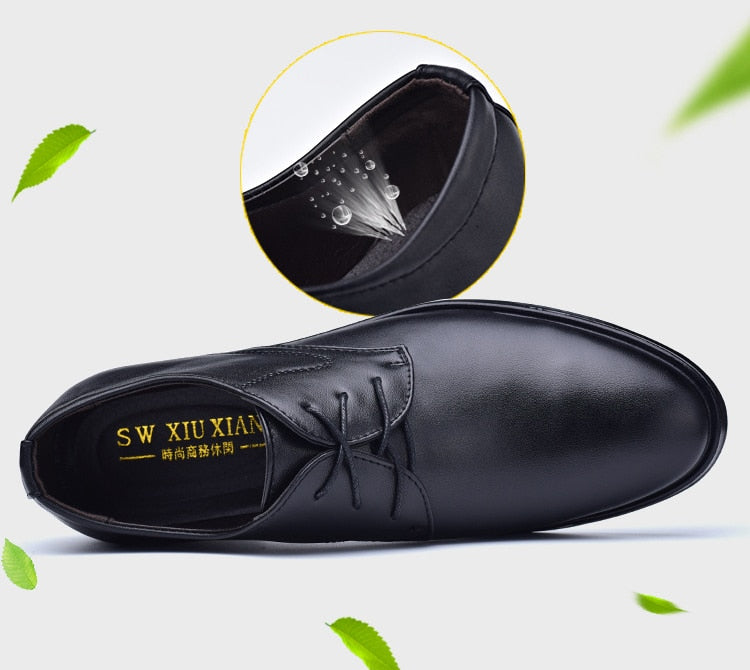 Leather Shoes Business Dress Shoes All-Match Casual Shock-Absorbing Wear-Resistant Footwear Chaussure Homme