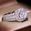 HOYON 14K White Gold Color 1 Carat Moissanite Square Ring for Women Bague Full White Loose Diamond Wedding Jewelry