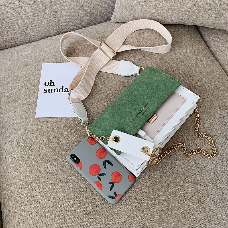 2019 new mini handbags women fashion ins ultra fire retro wide shoulder strap messenger bag purse simple style Crossbody Bags