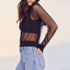 Sexy Transparent Mesh Sheer Jackets 2020 Summer Thin Long Sleeve Brief Outwears Women Zipper Beachwear Coats