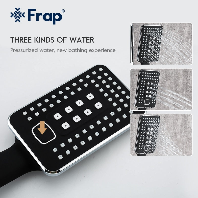 Frap Bathroom Faucet Black Rain Shower Head Faucet Wall Mounted Bathtub Shower Mixer Tap Shower Faucet Shower Set Mixer F2457