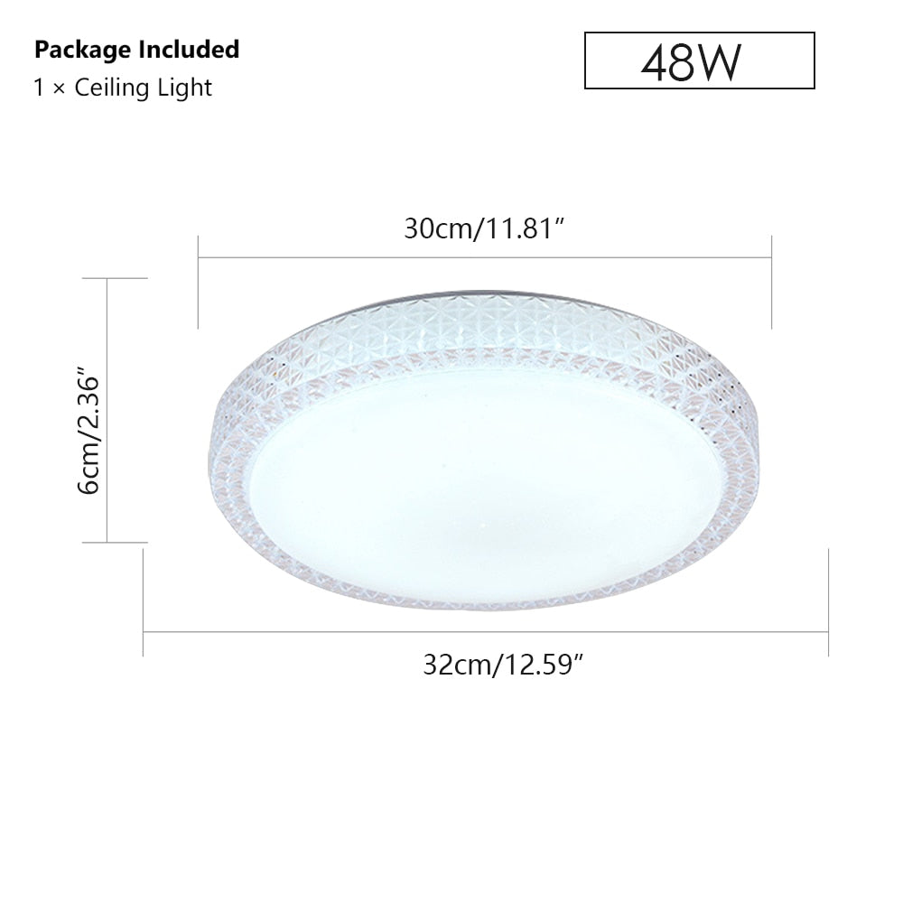 Modern Ultra Thin LED Ceiling Light 24/48W Modern Surface Mounted Led Ceiling Lamp for Living Room Bedroom Lighting Fixture