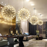Nordic modern light luxury LED chandelier firework chandelier decorative light for living room restaurant bar 110-240V