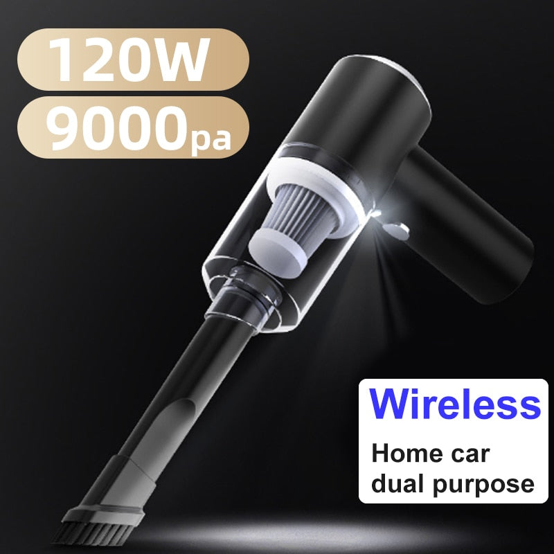 Car Vacuum Cleaner Wireless Portable Handheld auto Vacuum 9000PA120W High Suction Power Mini Vacuum AUTO Cleaning home appliance