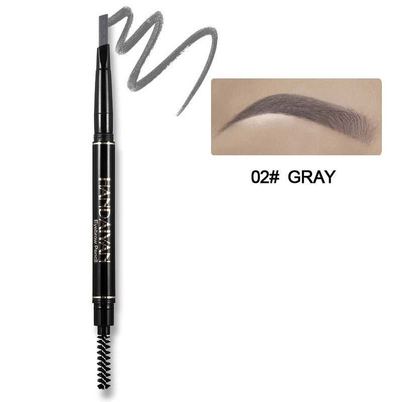 HANDAIYAN Eyebrow Pencil Double Head Long Lasting Natural Waterproof Eye Brow Tint Cosmetics Triangle Eyebrow Pen Make Up TSLM2