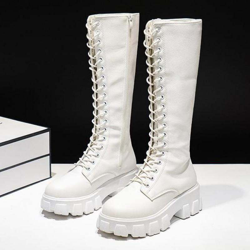 Sexy High Boots Knee-high Pu Boots High Heels For Women Fashion Shoes 2020 Spring Autumn Booties Female Plus Size 35-43