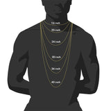 Men's  Miami Curb Cuban Iced Out Necklace Hip Hop Chain Crystal Gold Silver Color Jewelry