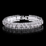 TREAZY Silver Color Rhinestone Crystal Bridal Jewelry Sets for Women Necklace Earrings Bracelet Set Wedding Jewelry Accessories