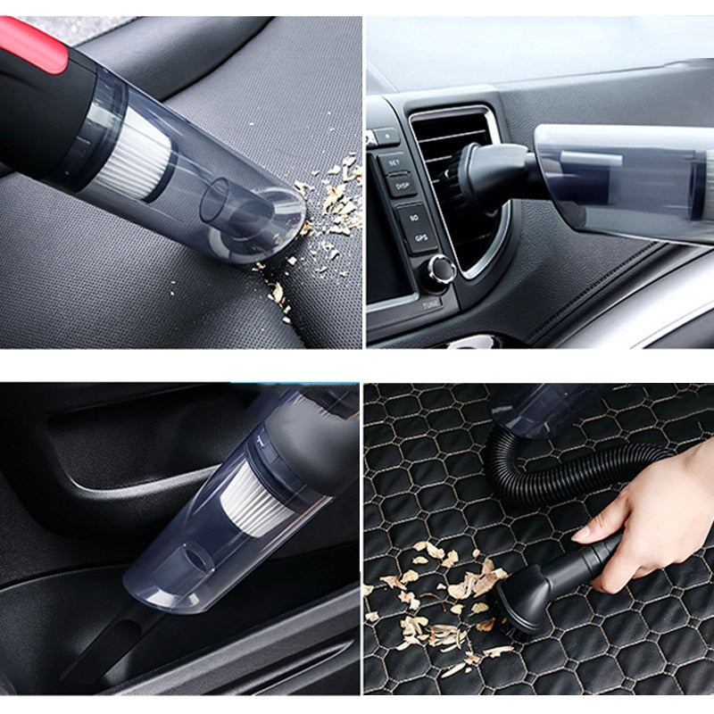 Wireless Wired Car Vacuum Cleaner Handheld Auto Interior Vaccum Cleaner Rechargeable Cordless Dust Cleaner for Car Home Pet