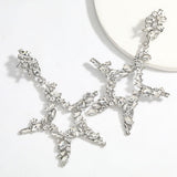 New Fashion women's Color Matching Big Rhinestone Love Heart-shaped Star Drop Earrings women's Jewelry Temperament Accessories
