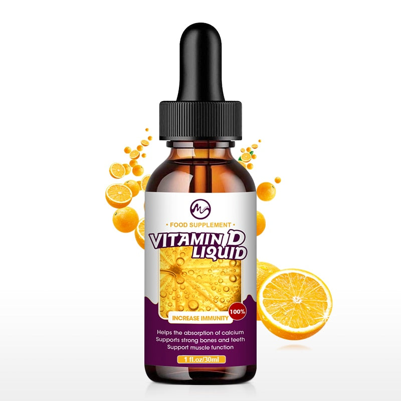 Minch 30ml Vitamin D3 Drops For Immune Support, Heart &amp; Muscle Health, Bone Health, Pure Liquid Vitamin D Body Daily Supplement