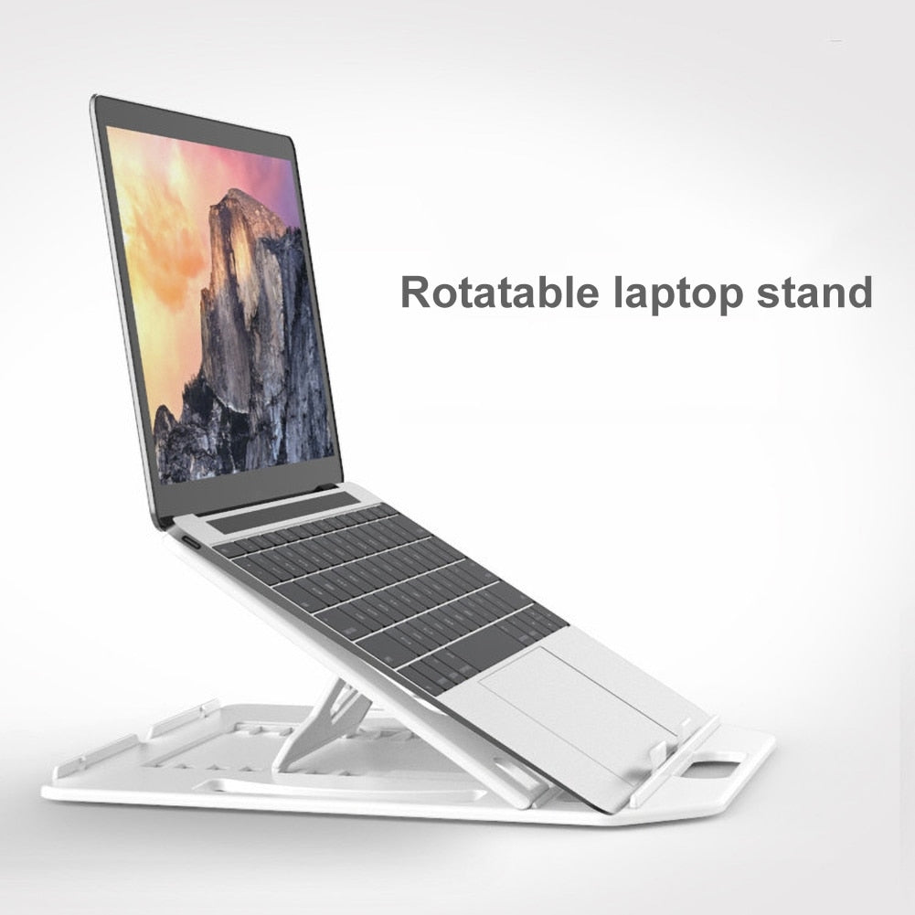 Portable Laptop Stand Folding Bracket Adjustable Labtop Pad Holder For Notebook Tablet Desktop Riser Kickstand Support Office