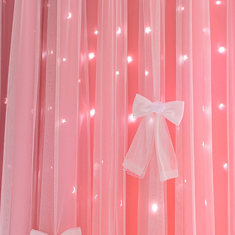 New European and American Style Curtains for Living Room High Shading Curtains for Kids Romantic Princess Room for Girls