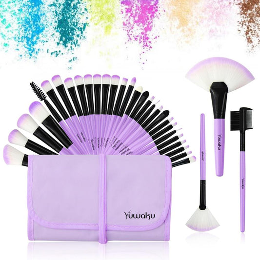 VANDER 32Pcs Makeup Brush Set W/ Bag Foundation Eye Shadows Lipsticks Powder Brushes Cosmetic Make up Brushes pincel maquiagem