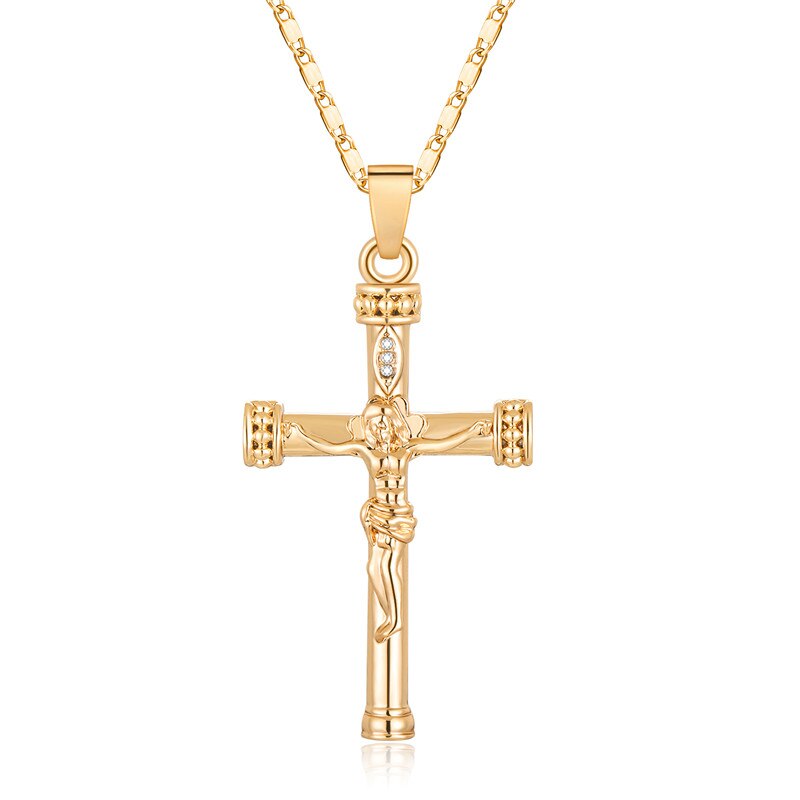 CWEEL Virgin Mary Necklace Gold Color Bijoux Imitation Crystal Statement Necklace Women Fashion Pendant Catholic Jewelry