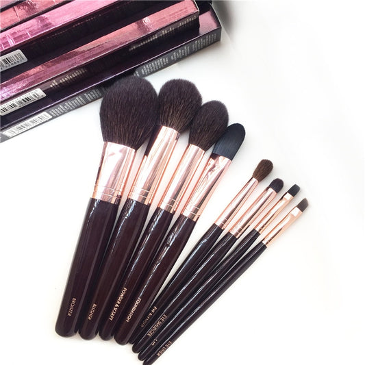 The Complete Make up Brushes Set - 8-Pcs Bronzer Blusher Powder&Sculpt Foundation Eye Blender Smudge Liner Lip Cosmetics Tools