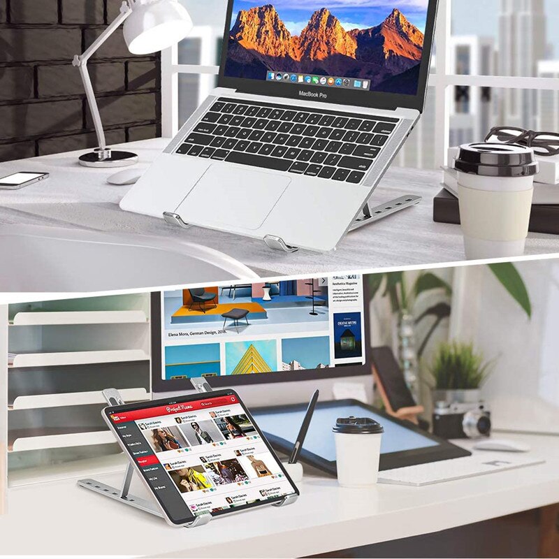 Portable Laptop Stand Adjustable Aluminium Foldable Notebook Support Laptop Base Macbook Pro Holder Bracket Computer Accessories