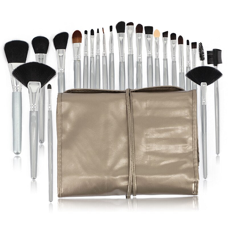 24PCS Professional Make-Up Brushes Set For Eyebrows Foundation Powder Brush Eyeshadow Eyelash Brushes Cosmetics for Face