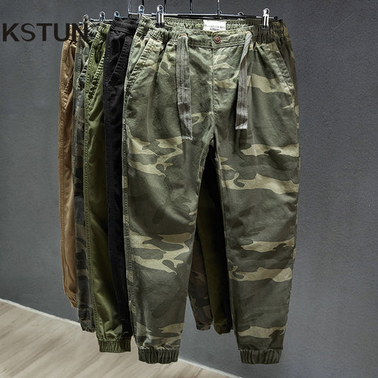 2021 Spring and Autumn New Cargo Pants Men Camouflage Drawstring Men Hip Hop Streetwear Men's Trousers Casual Pants Joggers