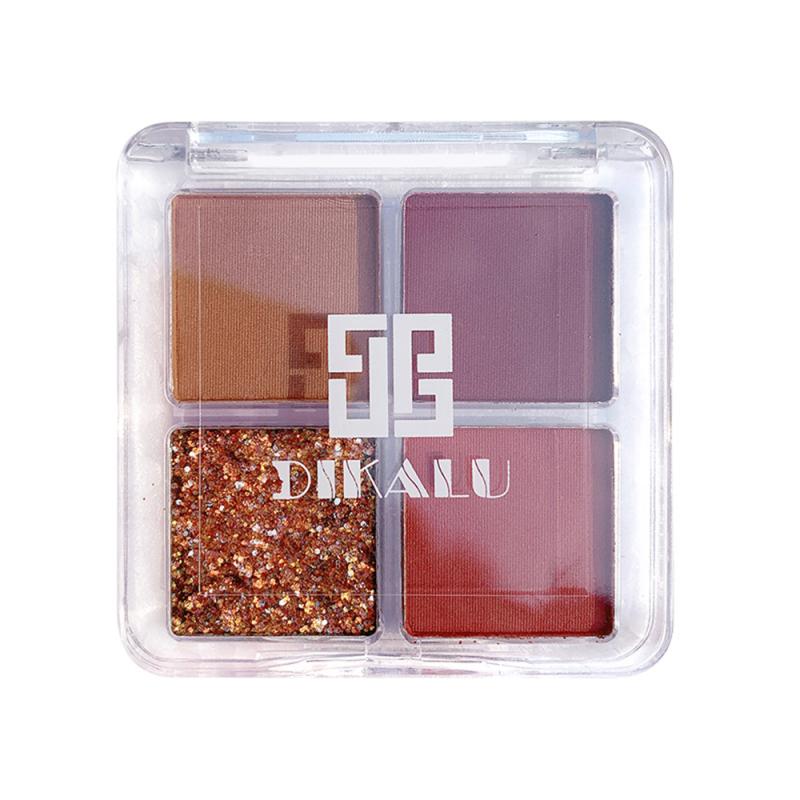 4 Colors Eyeshadow Palette Glitter Shimmer Eye Shadow Palette Portable Eyeshadow Makeup Cosmetic TSLM1