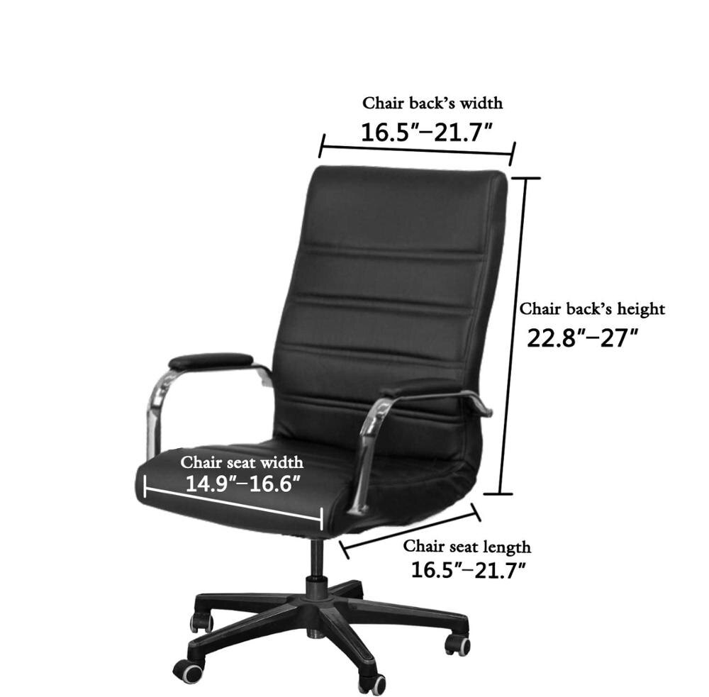 3pcs universal chair cover with 2 armrests office computer chair cover 100% polyester fiber elastic washable removable