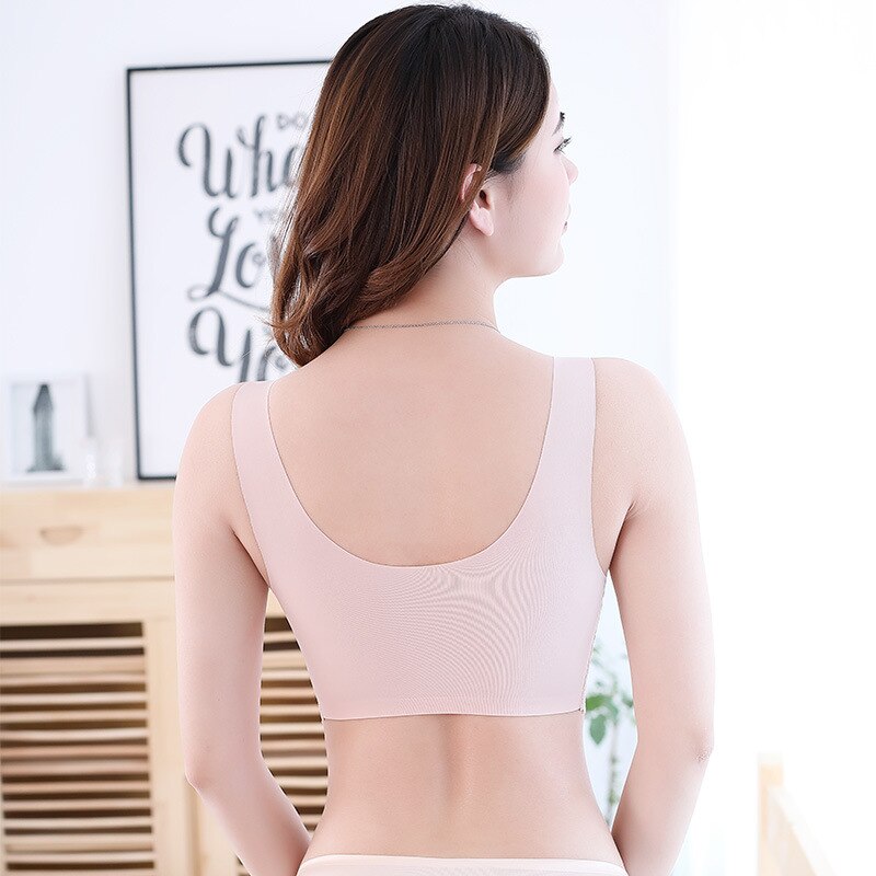 3pcs Latex Bra Seamless Bras For Women With Pad Vest Top Bra