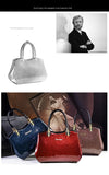 New arrival korean style simple pillow shoulder bags handbags women famous brands top handle bag patent leather messenger clutch