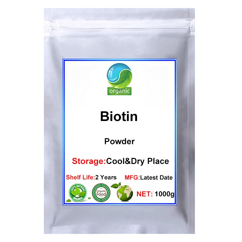 Biotin Powder,Vitamin H,Vitamin B7,D-Biotin,Coenzyme R,Food Grade, Prevent White Hair&Hair Loss,Hair Nutrition Supplement